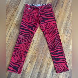 Trukfit Red and Black Zebra Print Pants